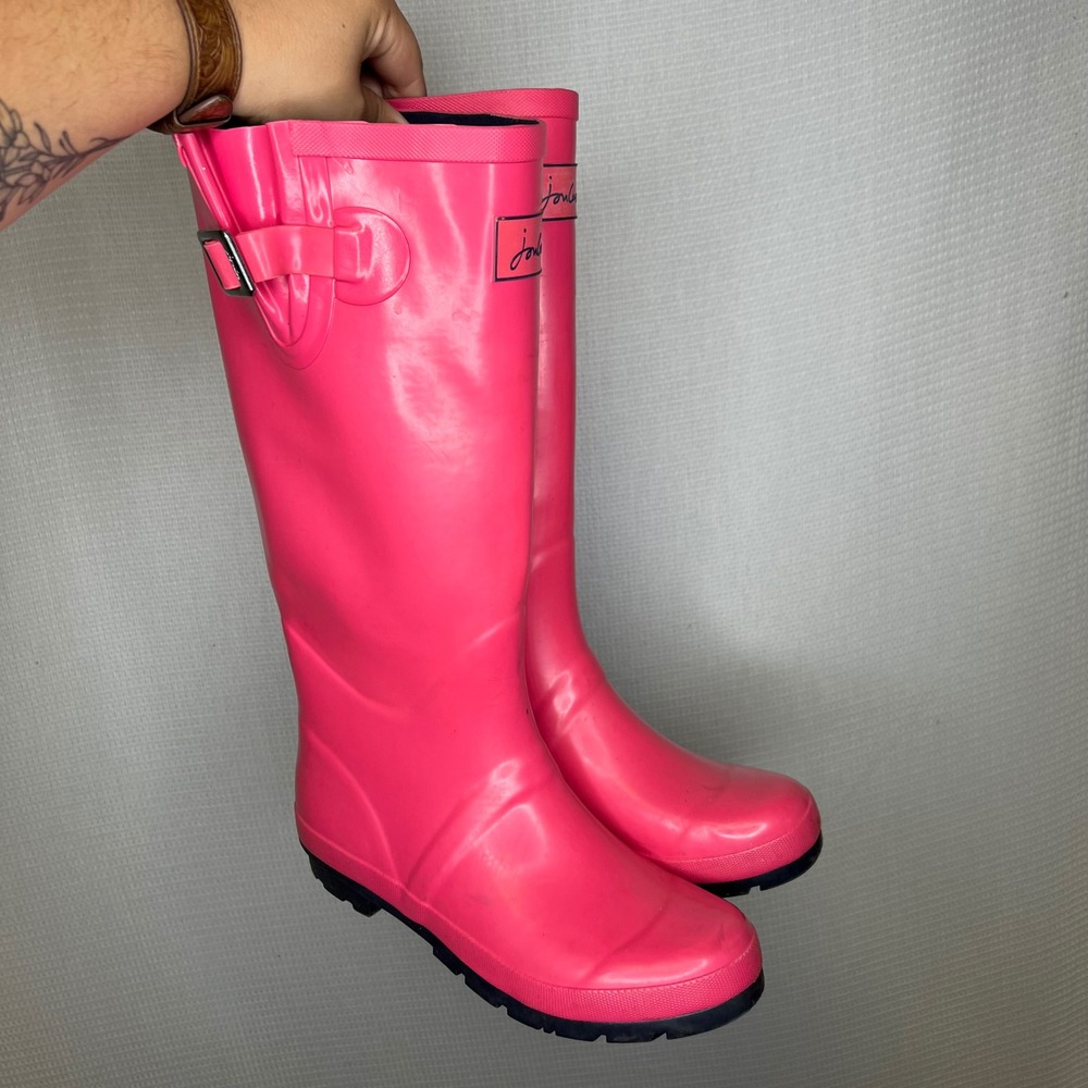 Joules Hot Pink Tall Rain Boots